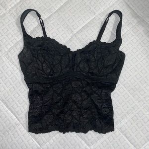 COSABELLA BLACK LACE BUSTIER / BRALETTE